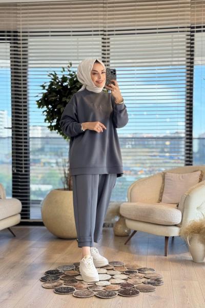 35797 Taş Ve Yüksek Baskılı Takım Antrasit