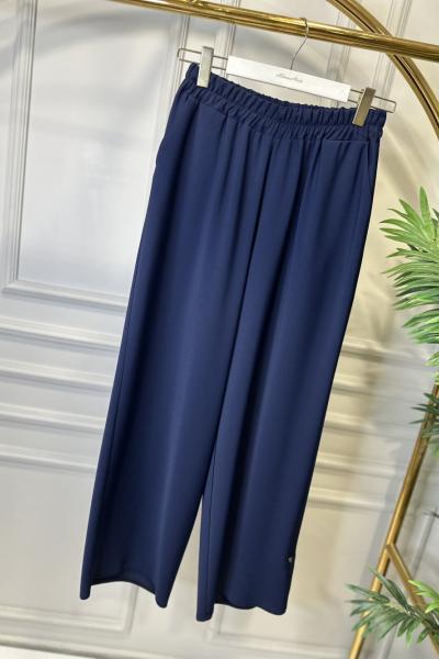 3692 Krep Bol Paça Pantolon Lacivert