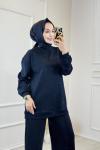 38070 Taş Detaylı SweatShirt Siyah