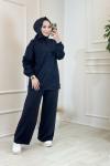 38070 Taş Detaylı SweatShirt Siyah