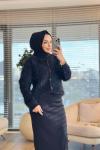 3949 Buse Hırka Siyah