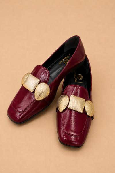 3972 Üstü Tokalı Ayakkabı Bordo