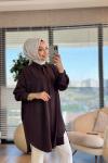 4143 Stone Tunik Kahve