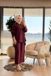 4367 Lyocell Takım Bordo