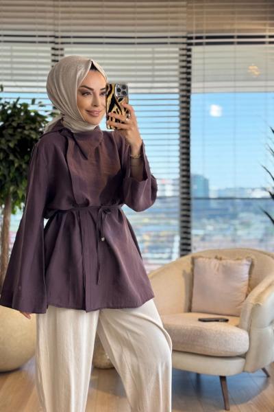 4470 Mardin Tunik Mürdüm