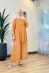 5005 Sandy Piliseli Pantolon Takım Hardal