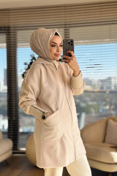 70027 Angora Omuzları Apoletli Kaban Taş