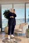 7187 Aden Trikolu İki İplik Takım Siyah