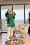 7351 Tencel Gömlek Yeşil