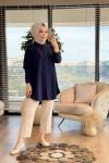 7351 Tencel Gömlek Koyu Lacivert
