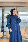 9058 Kot Uzun Tunik Lacivert