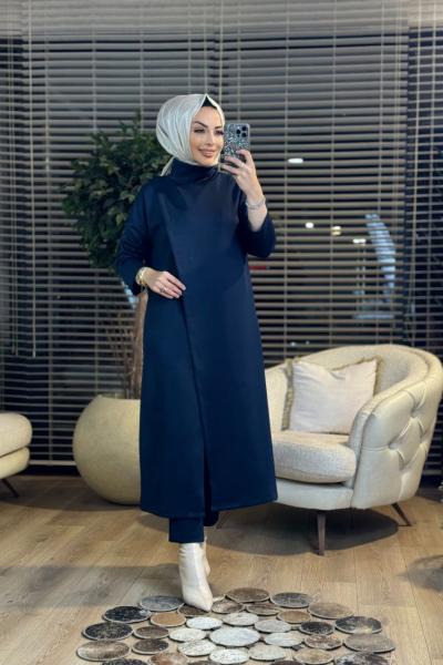 HWN6268 Scuba Verev Kesim Takım Lacivert