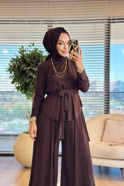 HWN6292 Sahra Takım Kahve