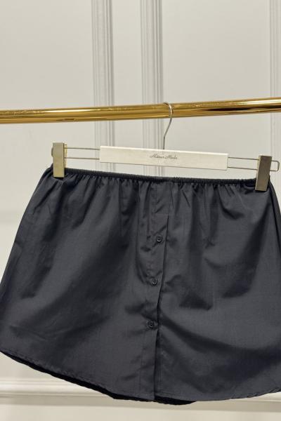 HWN9022 Ön Düğmeli Etek İçlik Siyah