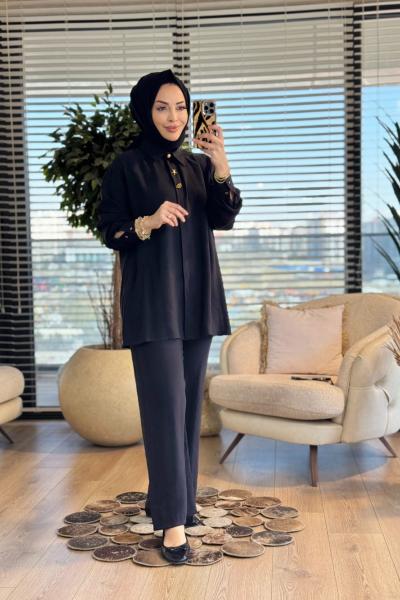 LYL104 Neva Gold Takım Siyah