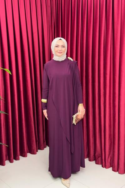 EVİE ELBİSE-BORDO