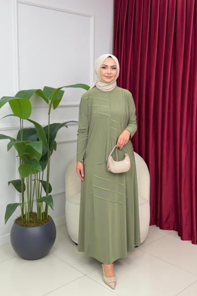 GÜLBEN ETEKLİ TAKIM - MİNT YEŞİLİ