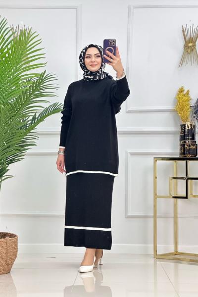 İLAYDA ETEKLİ TAKIM-SİYAH