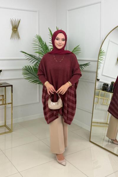 LALE TRİKO TUNİK-BORDO