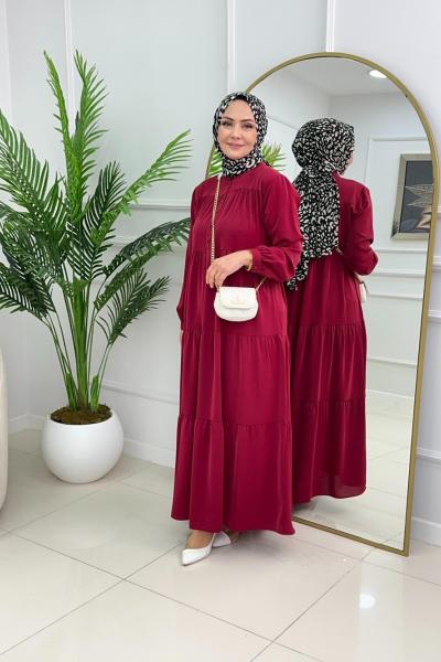 SEVİM ELBİSE - BORDO