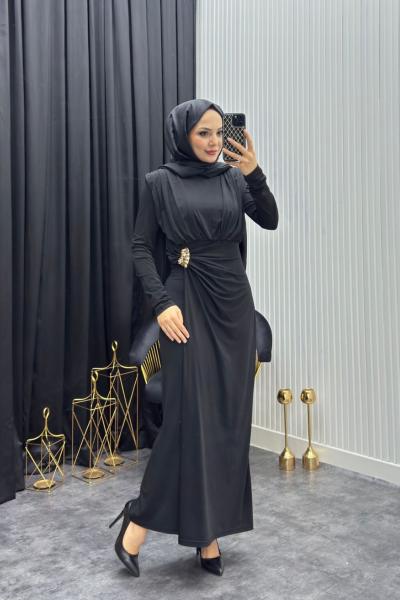 Aksa Elbise Siyah Siyah