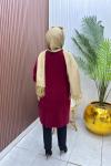 Angora Hırka Bordo Bordo