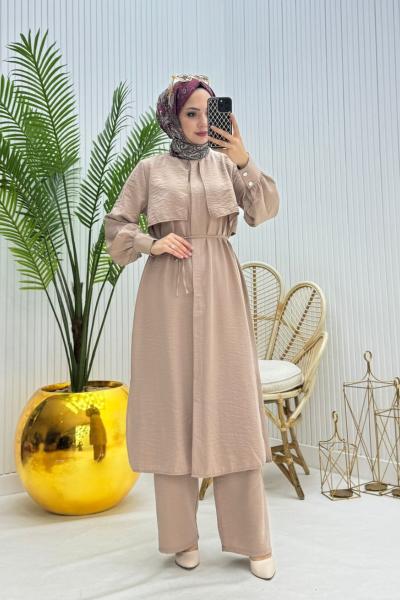 Aqua Tesettür  Takım Taş Taş