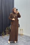 Başak Elbise Kahverengi  Kahverengi