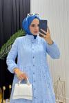 Beyza Elbise Mavi Mavi
