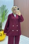 Blazer Takım Bordo Bordo