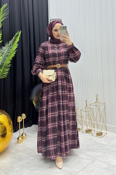 Dünya Elbise Bordo Bordo