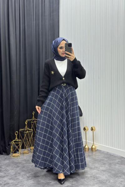 Ekose Takım Siyah Siyah