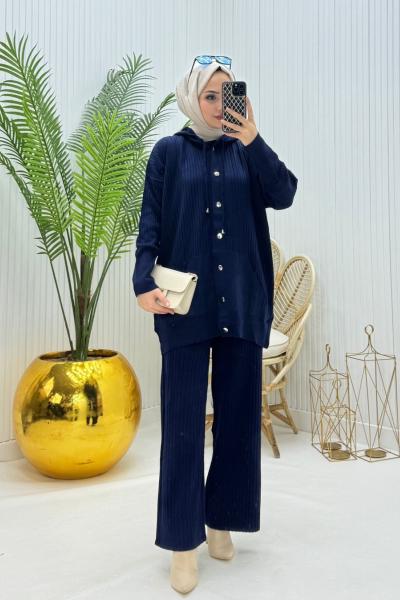 Feriha Tesettür Takım Lacivert  Lacivert