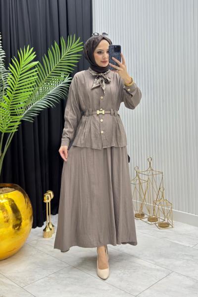 Fular Detaylı Takım Toprak Toprak