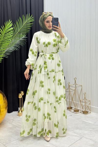 Gelincik Elbise Yeşil Yeşil