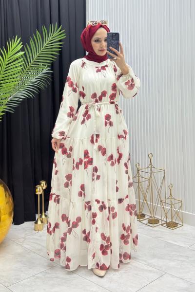 Gelincik Elbise Kırmız Kırmızı