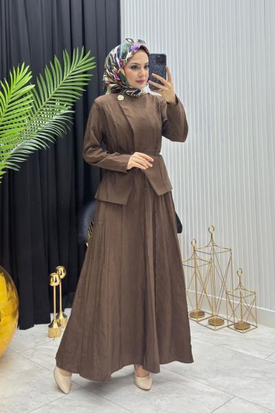 Gelincik Elbise Kahverengi Kahverengi