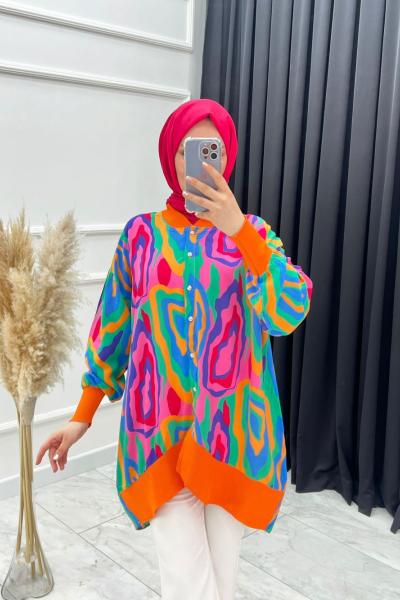 Güneş Tesettür Tunik Pembe  Pembe