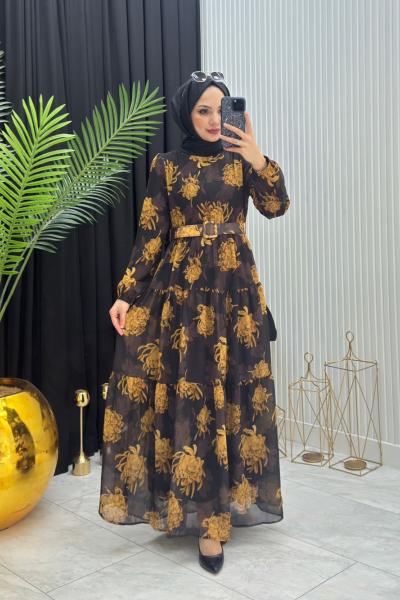 Hale Elbise Siyah Siyah