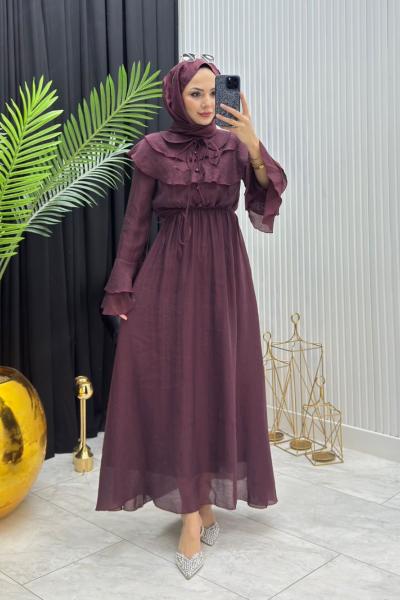 Hanedan Elbise Bordo Bordo