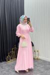 İncili Elbise Pembe Pembe