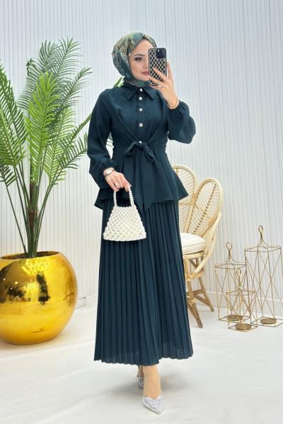 Lal Tesettür Takım Zümrüt  Zümrüt