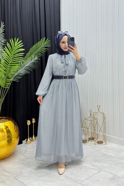 Leyla Elbise Lacivert  Lacivert