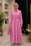 Leylim Elbise Pembe Pembe