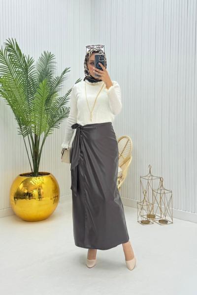 Luna Tesettür Takım Kahverengi  Kahverengi