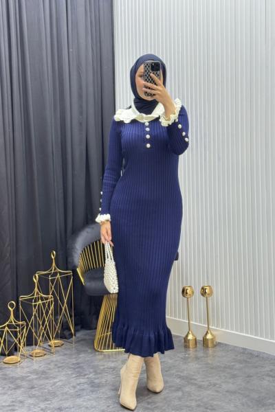 Lux Elbise Lacivert Lacivert