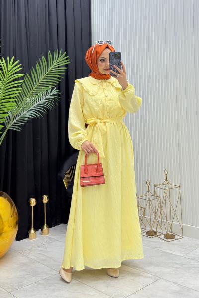 Maysa Elbise Sarı Sarı