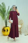 Merve Tesettür Takım Bordo Bordo