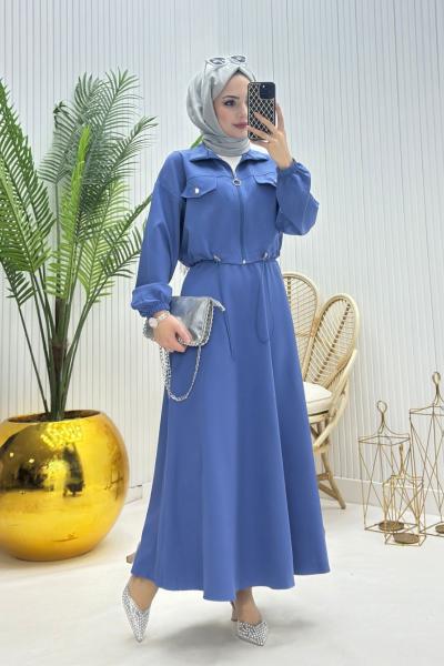 Mini Tesettür Takım İndigo  İndigo