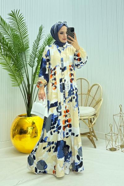 Most Tesettür Elbise Lacivert Lacivert